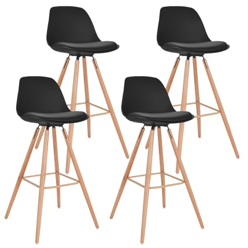 IDMarket: Juego de 4 taburetes de bar Sara