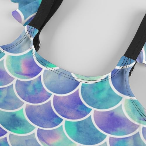 Image of Girls One Piece Swimsuit Lovely Cute Animals Ruffles Swimwear Bathing Suits 3-12 Years