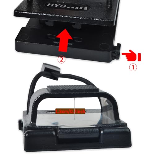 HYS Walkie-Talkie-Halter für 25-58mm(0.98-2.28“) Gürtel, Radio-Halterung, Gürtelclip, kompatibel mit Molle-Westen, Hüftgürtel, modisch