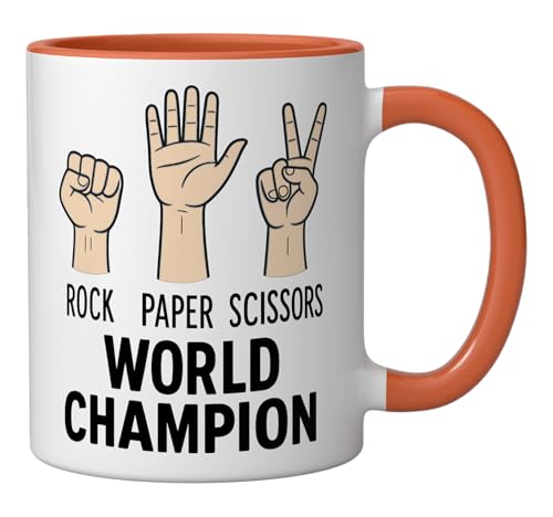 Taza de cerámica naranja/blanca 11 oz para juego de oficina miniatura 2