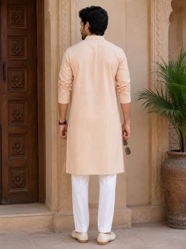 Image of Jagdish GARMENTS Cotton Trendy Embroidery Kurta for Men for Festive