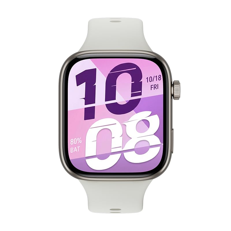 Image of HONOR Watch X5i Smartwatch, 1.97 inch Thin Bezel AMOLED Display, 21-Day Battery Life, Bluetooth Calling, 109 Sports Modes, Sleep Tracking, 10m Water Resistant, Android & iOS Compatible, White