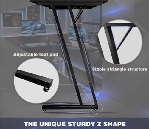 Image of Deskio Siyora L Shaped Table I Computer Table for Home Pc I Office Computer Table for Home I Rounded Corner Desk I Gaming I Worktable (130 Cm x 50 Cm x 75 Cm) Black Wood, Metal - DIY