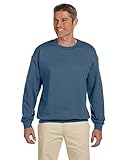 Fashion Gildan 18000 Adult Sweatshirt Indigo Blue Large