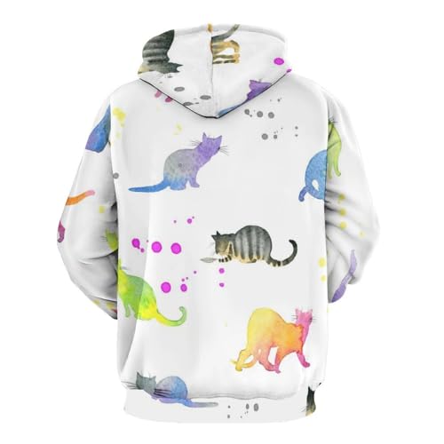 Sweat à capuche chat pour soirées cocooning et sorties décontractées S - 3