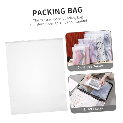 50pcs Clear Zipper Bags Plastic Storage for Clothes Shoes and Travel Resealable Organizers Transparent Window2