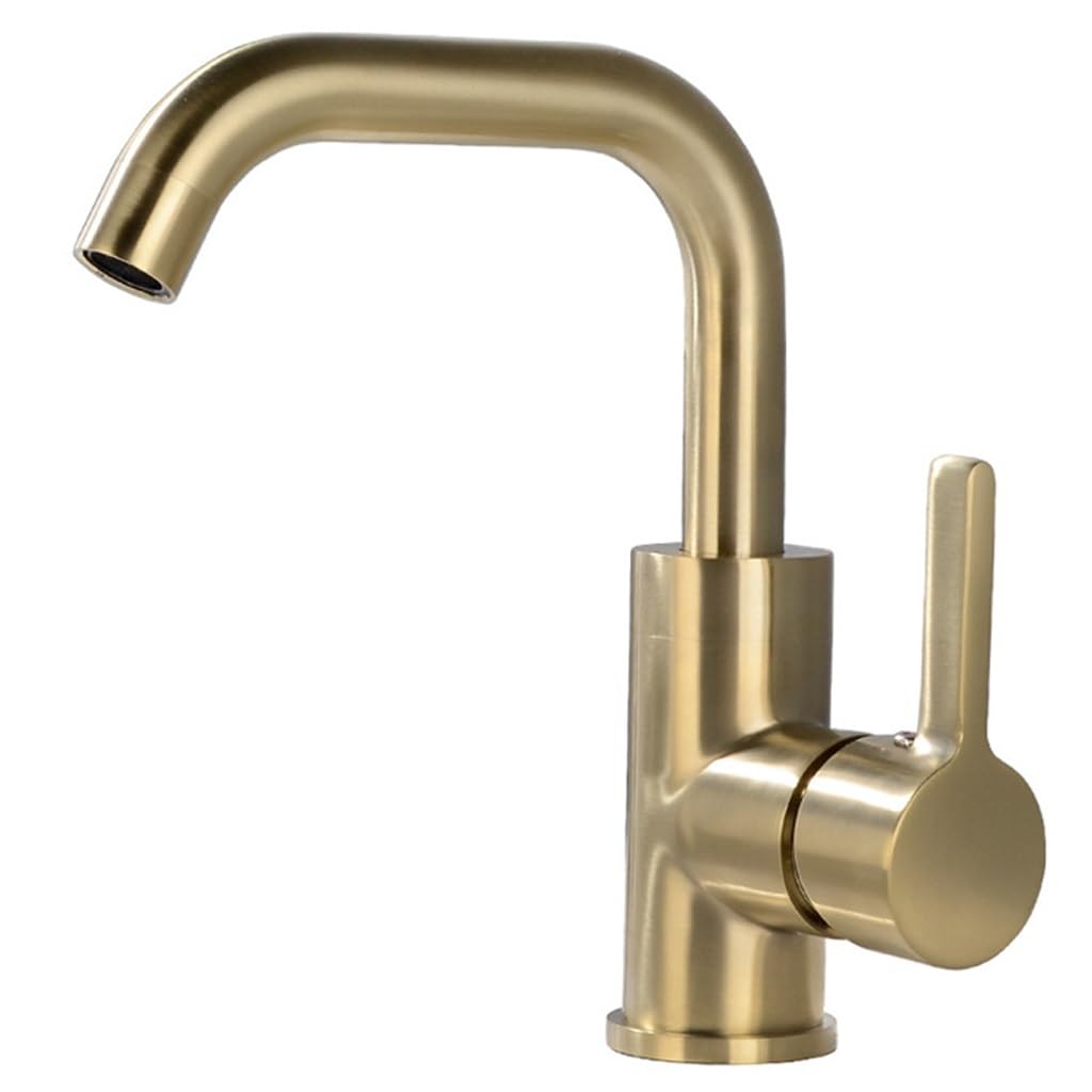 Robinet de lavabo entièrement en cuivre massif au design Argento