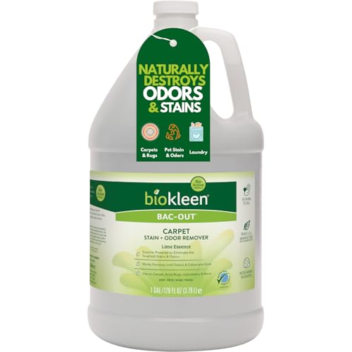 Biokleen Bac-Out Enzyme Stain & Odor Remover - 128 Ounces - Destroys Stains & Odors Safely, for Pet Stains, Laundry, Diapers, Wine, Carpets, & More, Eco-Friendly, Non-Toxic