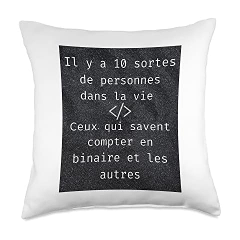 Nilone Il y a 10 Sortes de personnes Dans la Vie Throw Pillow, 18x18, Multicolor Cover