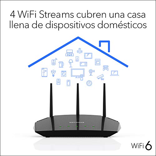 Netgear-RAX10-Router-WiFi-6-AX1800-de-4-transmisiones-velocidades-de-hasta-18-Gbps-Cobertura-de-hasta-100-M2-y-20-Dispositivos
