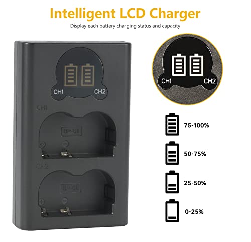 Batterie BP-511 vide? Pack de 2 batteries et chargeur Smart LED USB pour Canon EOS 20Da 10D - 5