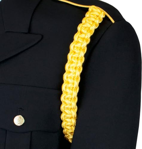 Single Braid One Color Shoulder Cord No Tip (Yellow)