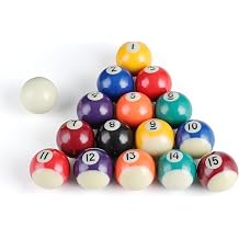 Billiard Balls Set 16 Pieces 38 mm Mini Pool Ball Billiard Set Made of Resin Mini Pool Table Accessories for Party Games at Home