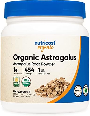 Nutricost Organic Astragalus Root Powder 1LB - Gluten Free, Non-GMO, Vegetarian