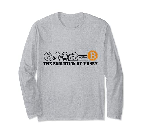 Bitcoin evolution of money crypto trader btc investor maglia a manica