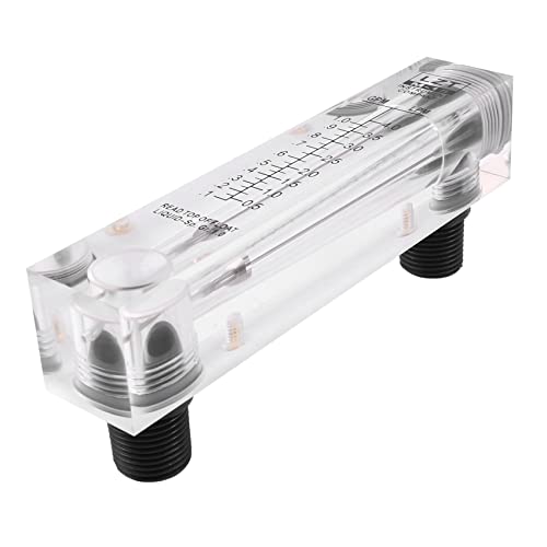 Medidor de flujo regulable de 0,1-1 GPM con panel ajustable negro, pack de 4 7