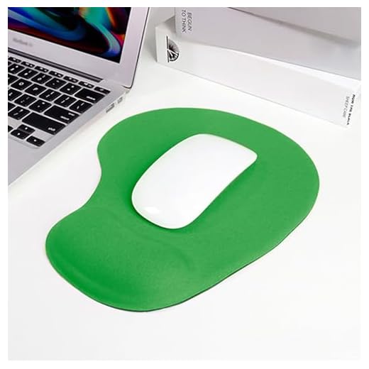 Office & Home Mousepad with Gel Wrist Support - Ergonomic,Silicone Non-Slip Desktop Gaming Mouse Pad Wrist Rest - Design,Gamepad Mouse Mat Rubber Base for Laptop Computer-Green