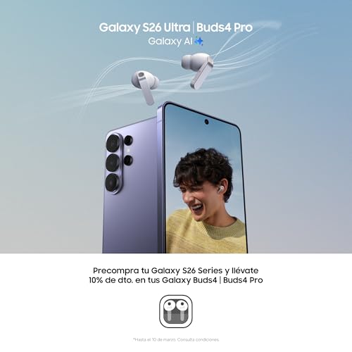 Miniatura 5 de Samsung Galaxy S26, 256GB, Teléfono Móvil con Galaxy AI, Cámara 50MP, 12GB RAM, Batería 4300mAh, Garantía del Fabricante 3 Años + 1 Año Extra, Color Violeta Cobalto (Versión Española)