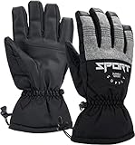 Adoric Ski Gloves, Life Waterproof Winter Gloves for Men Women, Snowboarding Gloves Cold Weather War