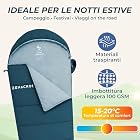 Foto di Zenacross Sacco a Pelo Estivo 900g Compatto Campeggio Navy Blu
