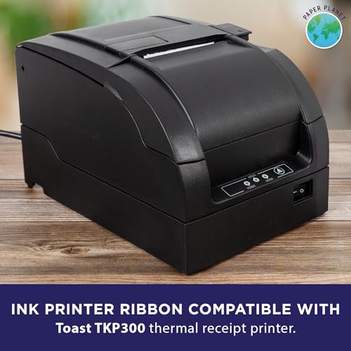 Red and Black Ink Printer Ribbons for Toast Kitchen Printer by Paper Planet | 12 Ribbons | TKP300 SNBC BTP-M300 - Thumbnail 3