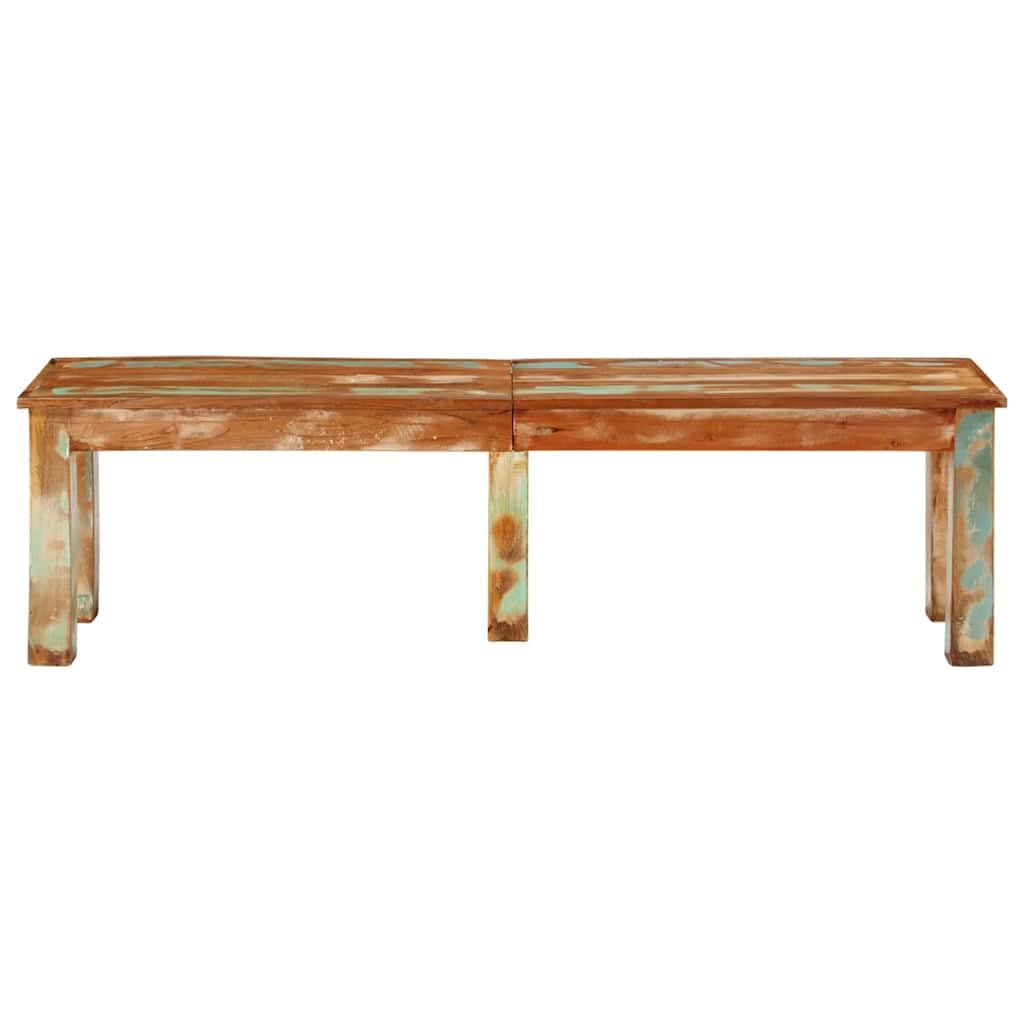 Banco de madera maciza de 160 cm con superficie natural y estructura muy estable