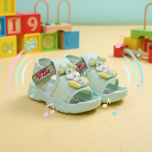 Image of Kids Chu-Chu Sound Musical First Walking Cozy Sandals for Baby Boys and Baby Girls Age 9-22 Months