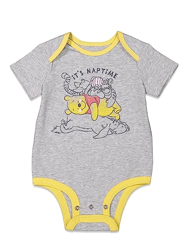 Bodysuit bébé garçon Winnie Disney : finis les changes difficiles grâce au lot de 3 pressions - 4