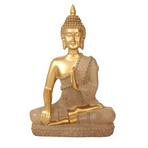 Image of TIED RIBBONS Buddha Statue Idol Showpiece (Multi, 16.5 cm x 10.1 cm) for Home Decor Living Room Bedroom Office Desk Table Top Garden Decorative Wall Shelf Gifting Decoration Items