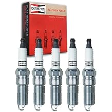 5 pc Champion Platinum Spark Plugs compatible with Chevrolet Colorado 3.5L 3.7L L5 2004-2012