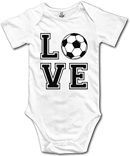 Love Soccer Baby Crawl Onesie Short Sleeve Unisex Infant Rompers Bodysuit