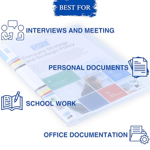 Image of SPS Colored Report File - Set of 10 | Plastic File for A4 Documents | for Office, School & Home | Holds Up to 150 Sheets | Best for Interviews and Reports
