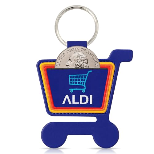 Maria Child Aldi Quarter Keychain Holder Key Ring Aldi Quarter Holder Keychain for Shopping Cart Coin Keeper (1)
