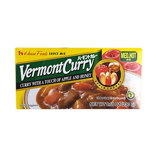 House Foods Vermont Curry [ 2 Packs ] Medium Hot 8.11 Oz (230G) #TOP1