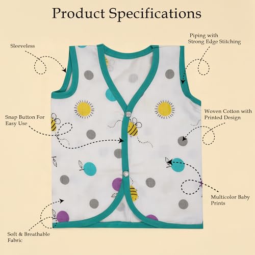 Image of V2M Cotton Jhabla New Born Baby Clothes
