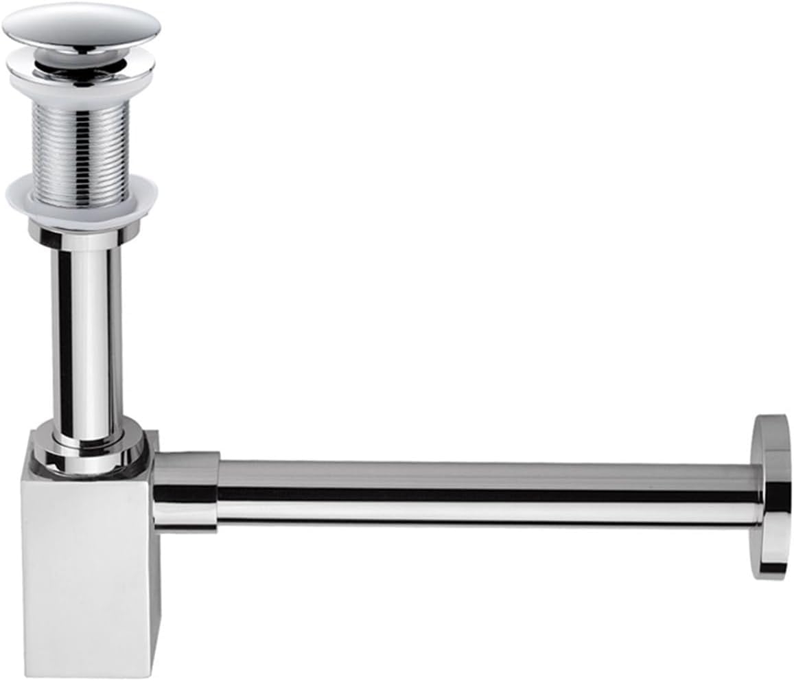 tapón de lavabo tapón de fregadero tapones de fregadero emergentes Tapón for lavabo de drenaje, trampa tipo P, trampa for botellas cuadrada, fregadero de drenaje, válvula de sifón emergente for lavabo