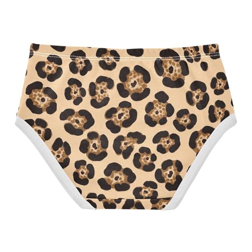Pattern Girls Underwear Toddlers 2t Cotton Little Girl Panties Black Tan Leopard Spots Beige Briefs Underpants2