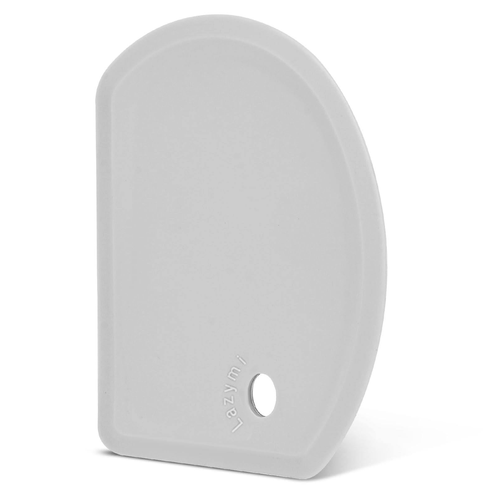 Flexible Silicone Dough Scraper Cutter, Large (15.2×10.9CM) Multipurpose Pastry Scraper Nonstick, Food Grade Bowl Scraper Spatula Bench Tool for Baking Bread Making Sourdough Cake Pizza,Grey