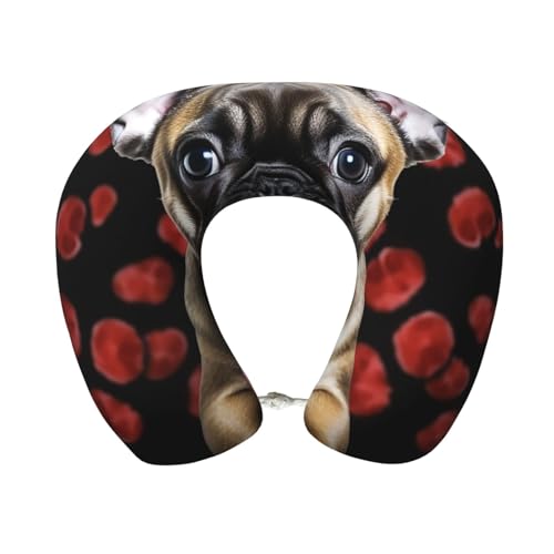 Almohada viscoelástica 30 cm x 25 cm negra para viaje miniatura 1