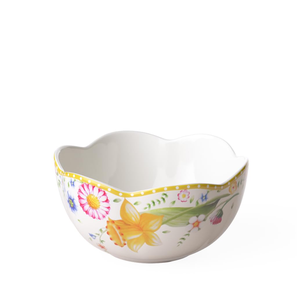 Villeroy & Boch Colourful Spring Awakening Small Bowl, Porcelain, Yellow/Green/Red