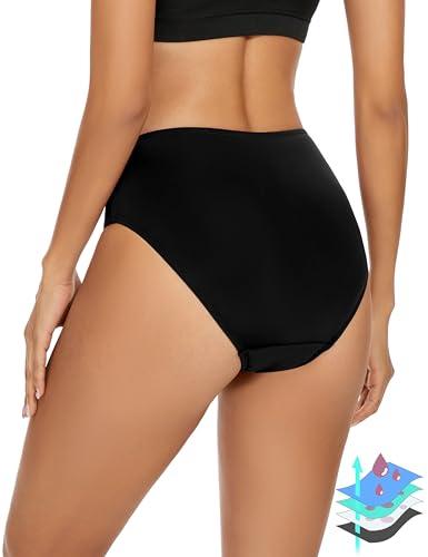 Image of Period Swimwear Leakproof Menstrual Bikini Waterproof Bottom UPF 50+ Swim Brief Light Flow - Teens Girls Women
