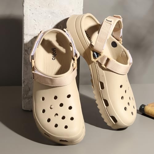Image of YOHO Hacker Clogs for Men | Waterproof Monsoon Footwear & Rainy Shoes | Adjustable Strap Cushioned Sandals