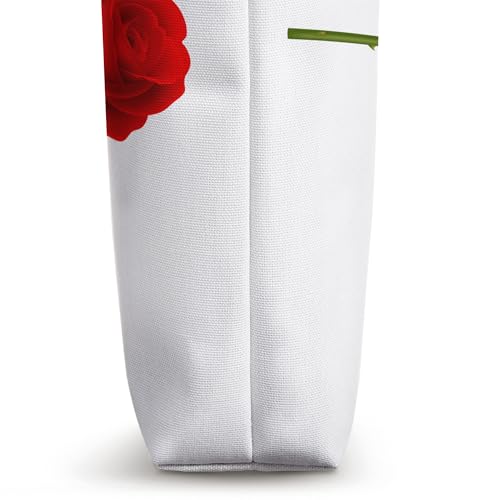 Single Red Rose Tote Bag miniatura 3