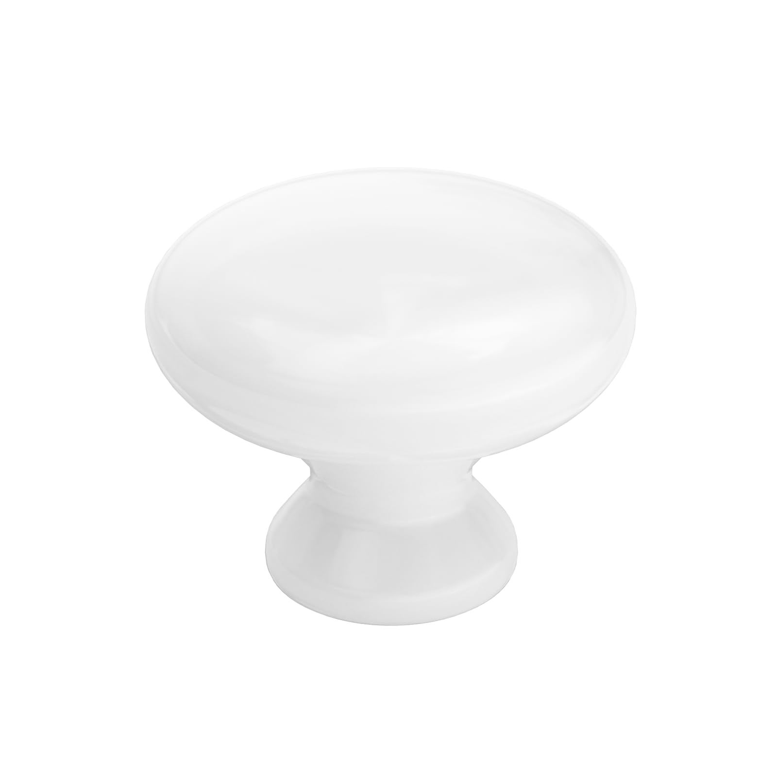Paquete De 10 Pomos Redondos Blancos Para Gabinetes Cocina, Baño, Armarios, Aparadores, Cajones