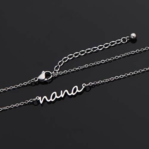 Ankiyabe Grandma Gift Necklace Gigi Mimi Bar Engraved Pendant Necklace Birthday Gifts for Grandma from Grandkid2