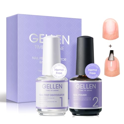GELLEN Nail Dehydrator and Primer Set, Hema-free &amp; Acid-free Bond Primer