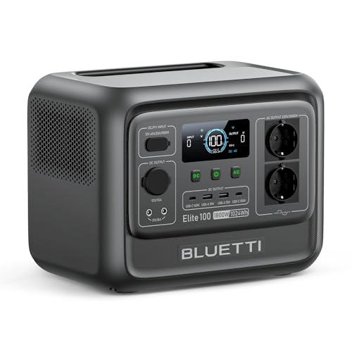  Generador Solar BLUETTI Elite 100 V2 1024Wh Batería LFP 1800W Compacto UPS 2025