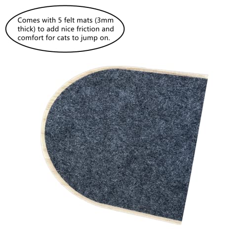 Shengocase 5-Pack Cat Wall Steps Shelf Shelves, Cat Wall Furniture, Wall Mounted Cat Stairs Cat Perch Hammock #TOP4