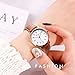 TOOCAT Fashion Women Wrist Watch, Lady Simple Leather Quartz Watches Ultra-Thin Waterproof Analog Watches for Females Student (Brown)