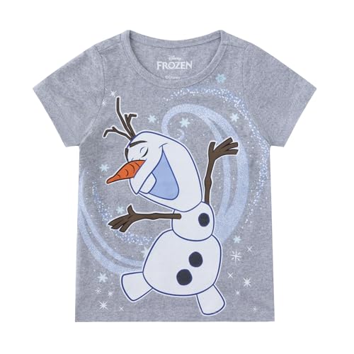 Disney Frozen Elsa, Anna, and Olaf Girls 4 Piece Short Sleeve T-Shirt for Toddler and Big Kids3